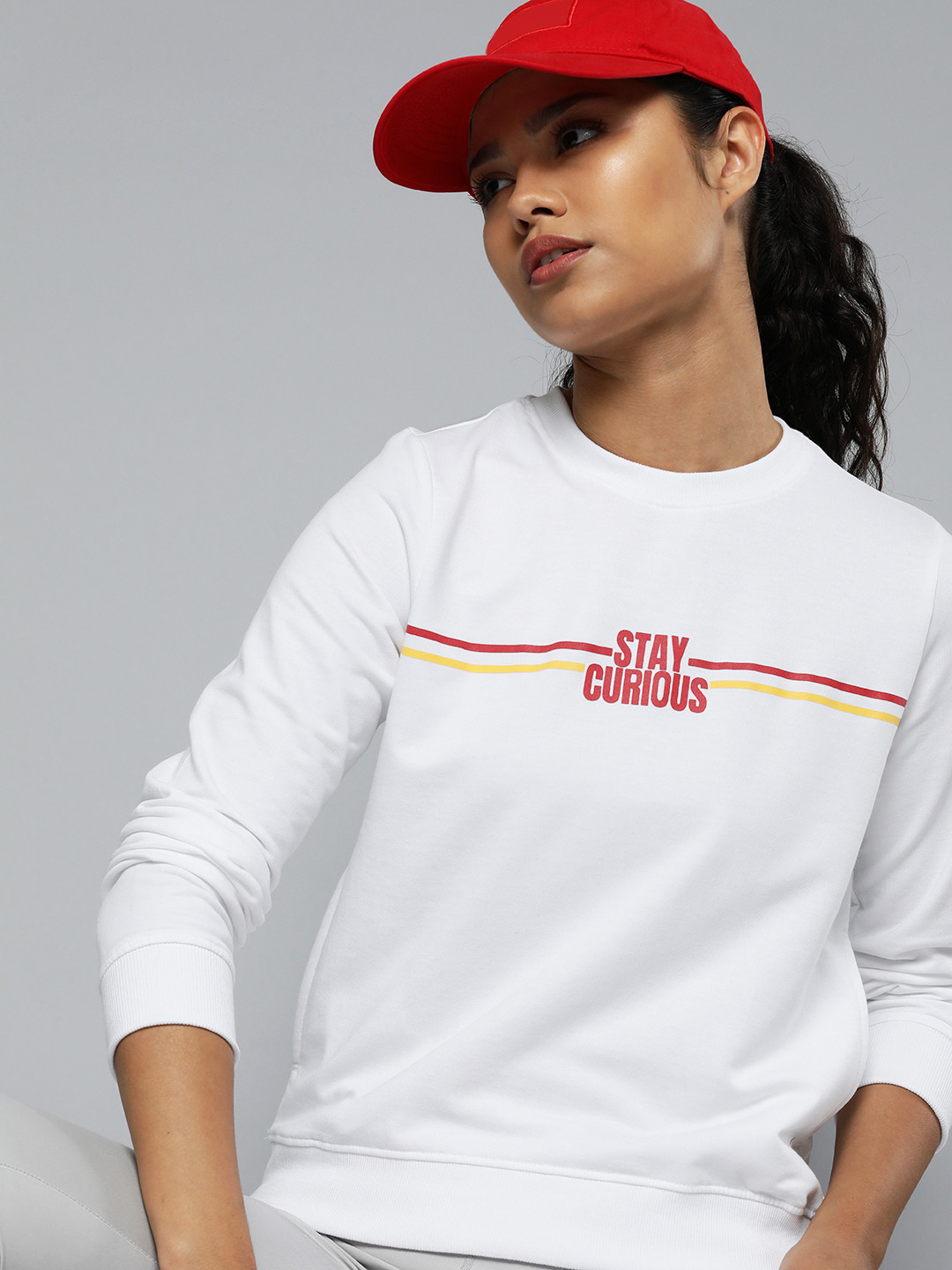 

HRX by Hrithik Roshan Typography Printed Lifestyle Sweatshirt, White