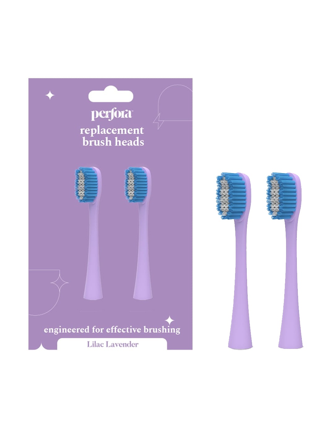 

Perfora Set Of 2 Replacement Brush Heads - Lilac Lavender 002