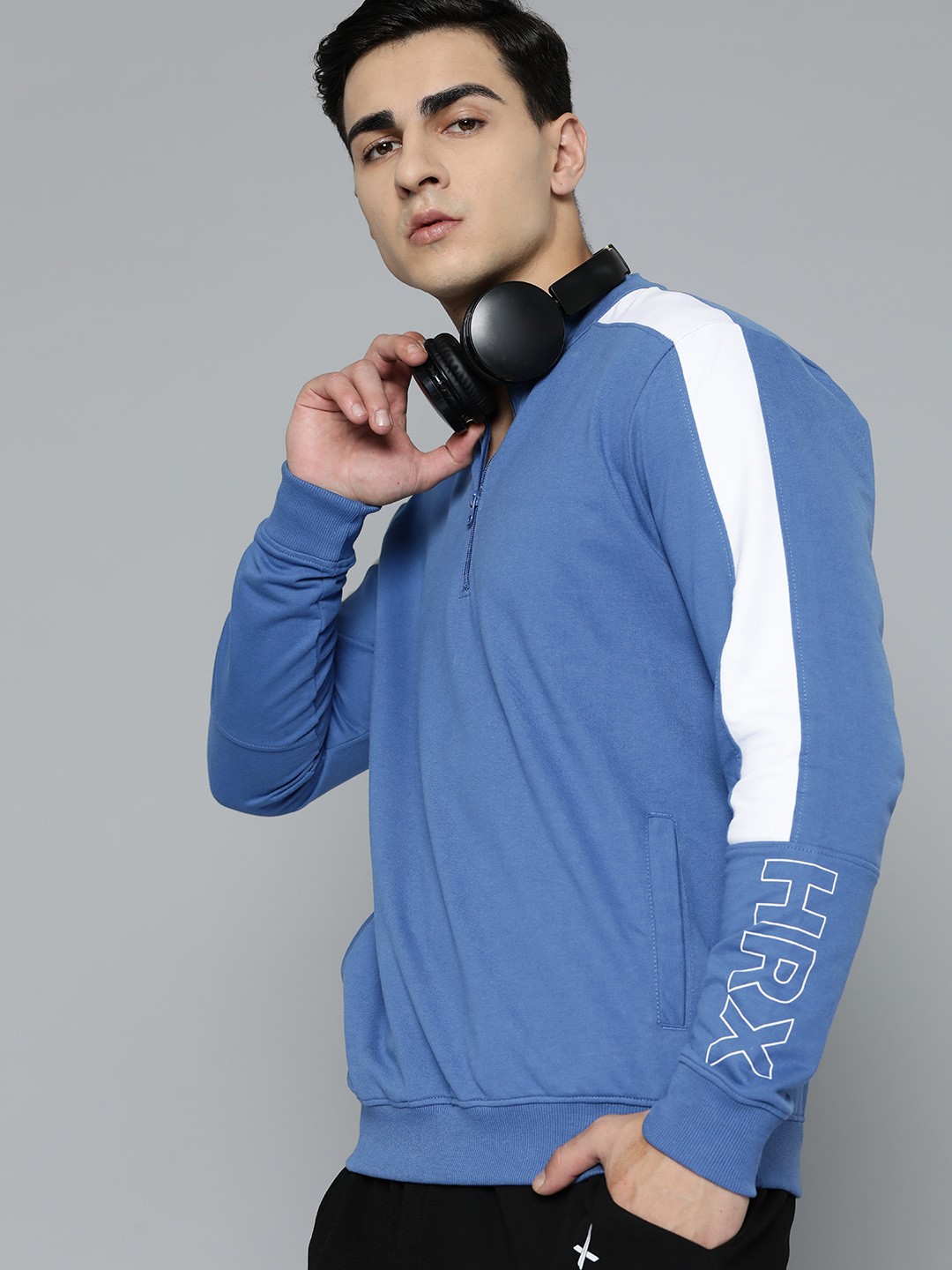 

HRX by Hrithik Roshan Men Solid Sweatshirt, Blue