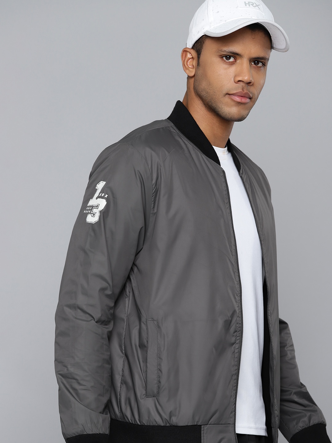 

HRX by Hrithik Roshan Men Solid Lifestyle Sporty Jacket, Charcoal
