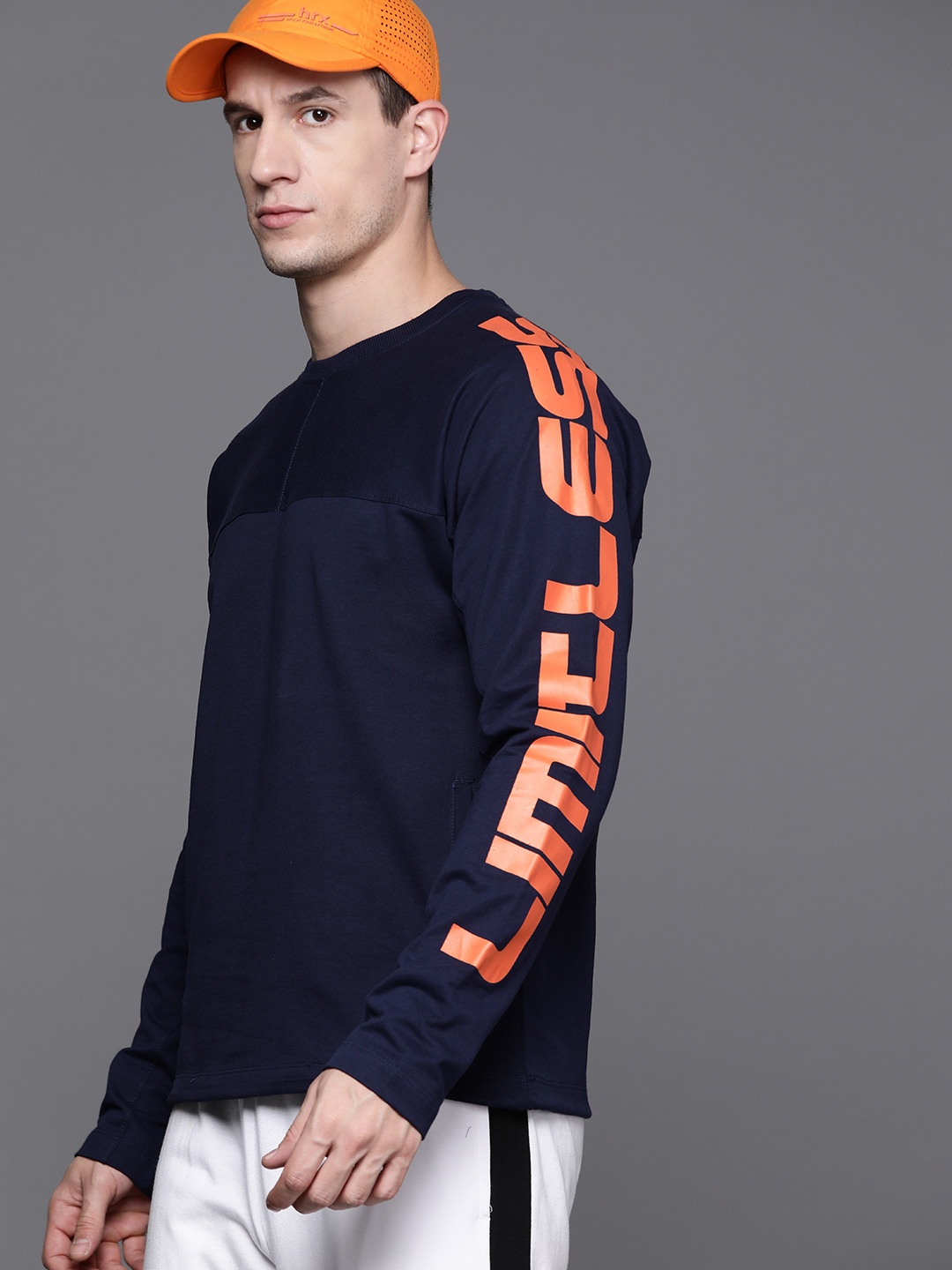 

HRX by Hrithik Roshan Cotton Lifestyle Sweatshirt, Navy blue