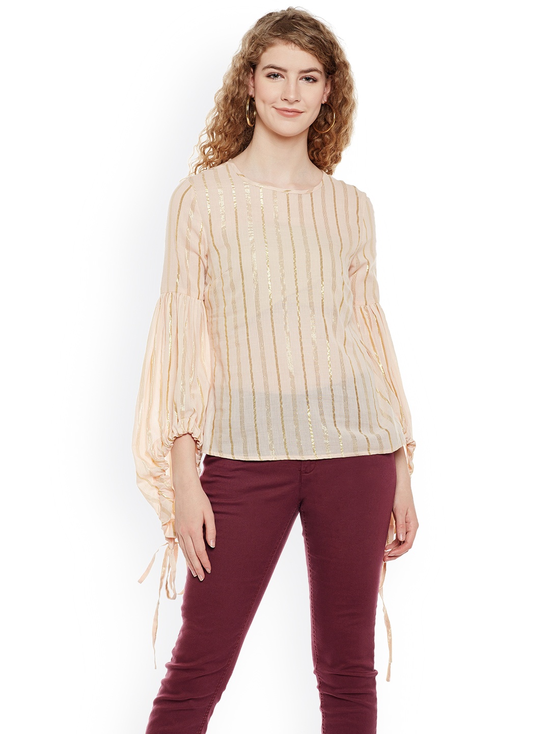 

Oxolloxo Women Beige Printed Top