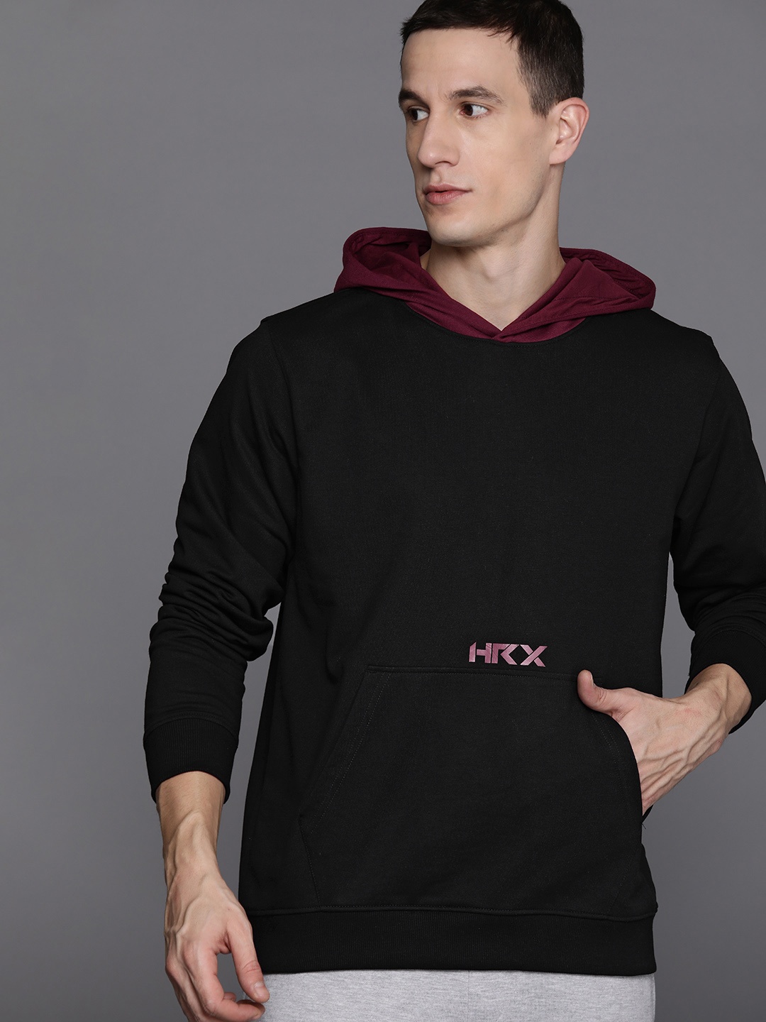 

HRX by Hrithik Roshan Lifestyle Hooded Sweatshirt, Black