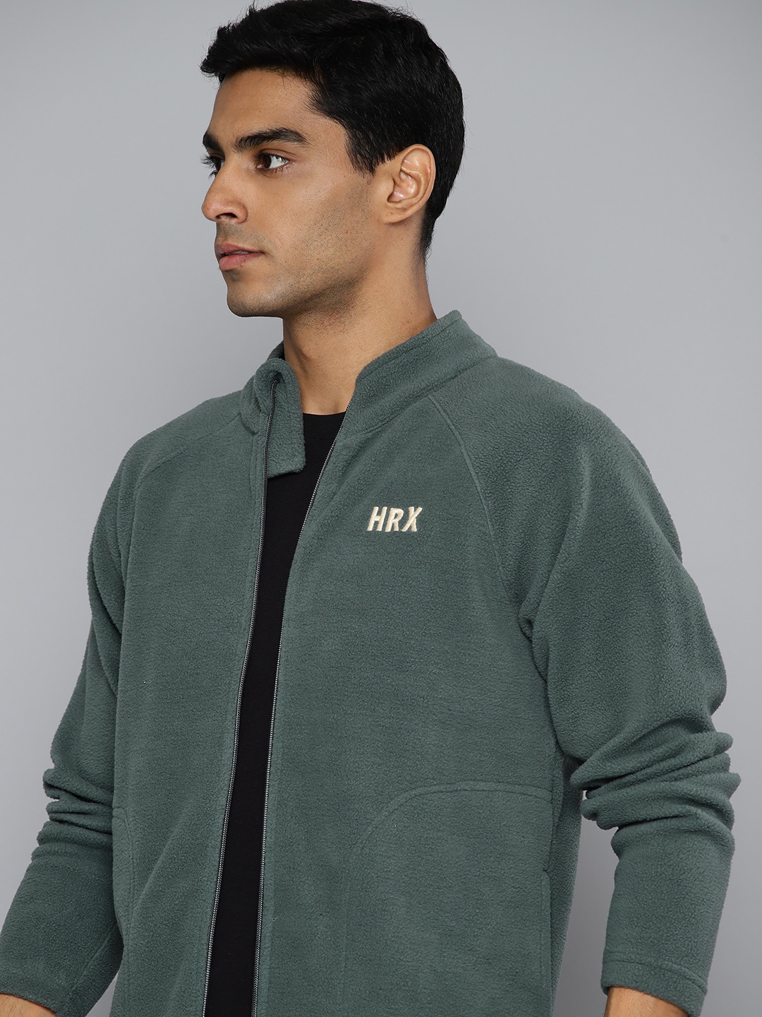 

HRX by Hrithik Roshan Fleece Outdoor Sweatshirt, Green