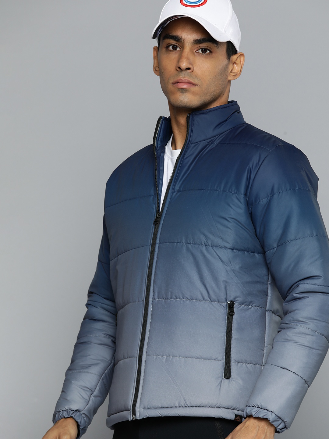 

HRX by Hrithik Roshan Rapid-Dry Ombre Outdoor Sporty Jacket, Blue