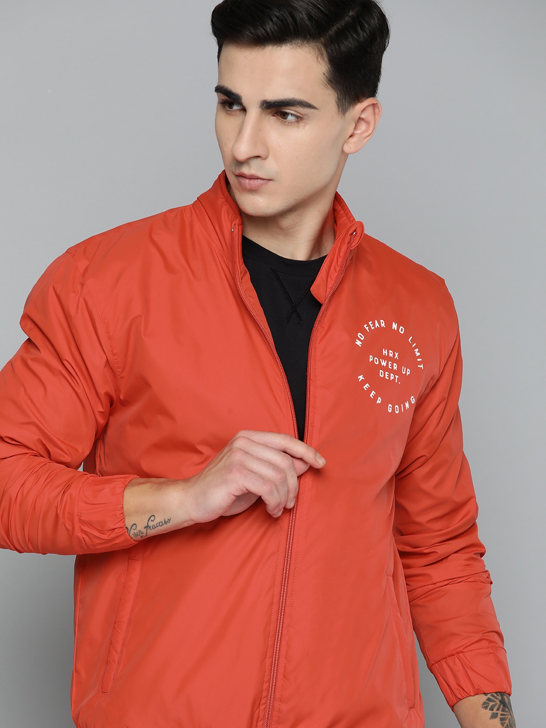 

HRX by Hrithik Roshan Rapid-Dry Training Jacket, Orange