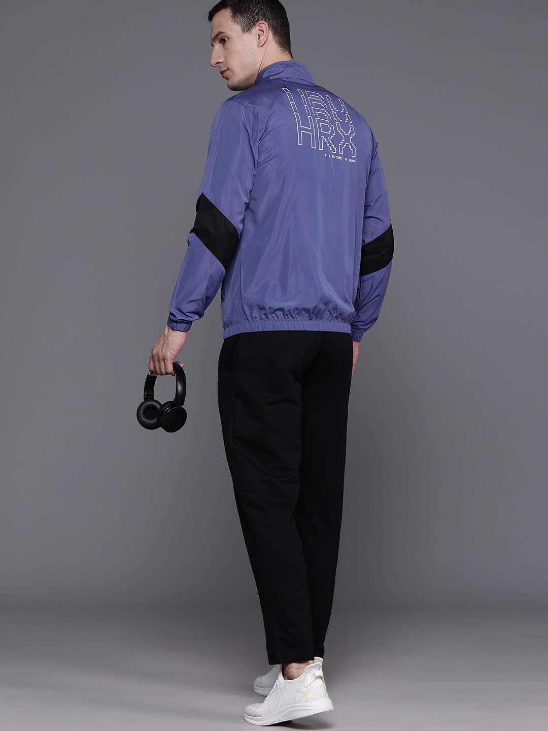 

HRX by Hrithik Roshan Brand Logo Rapid-Dry Sporty Jacket, Purple