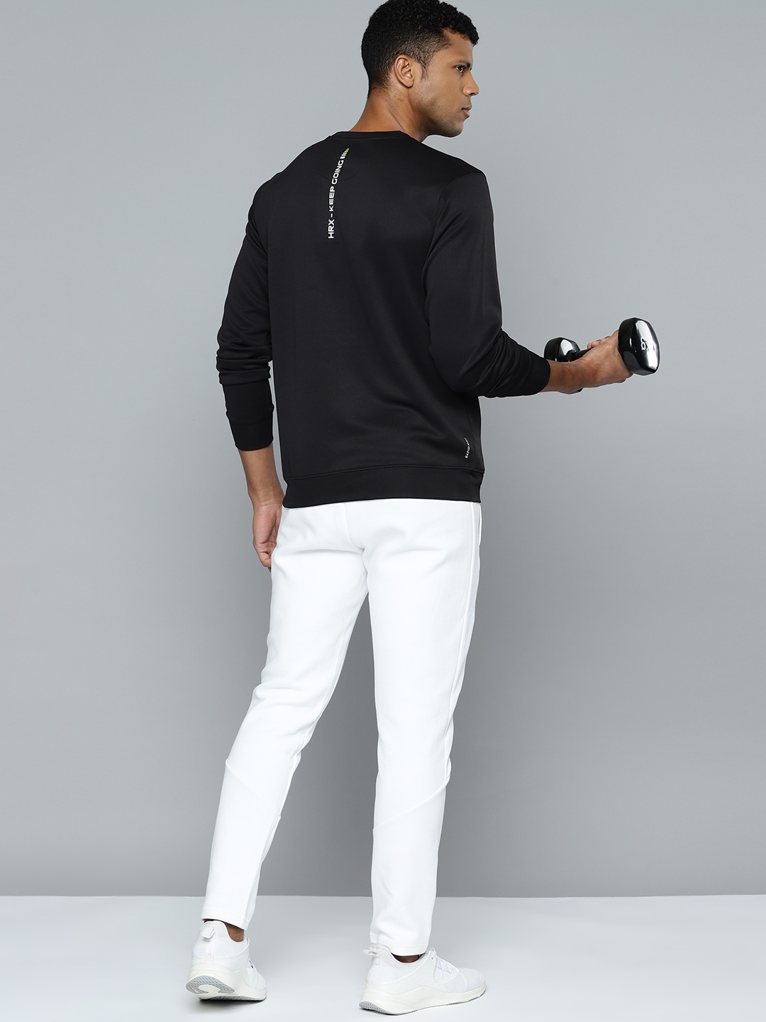 

HRX by Hrithik Roshan Men Rapid-Dry Solid Training Sweatshirt, Black