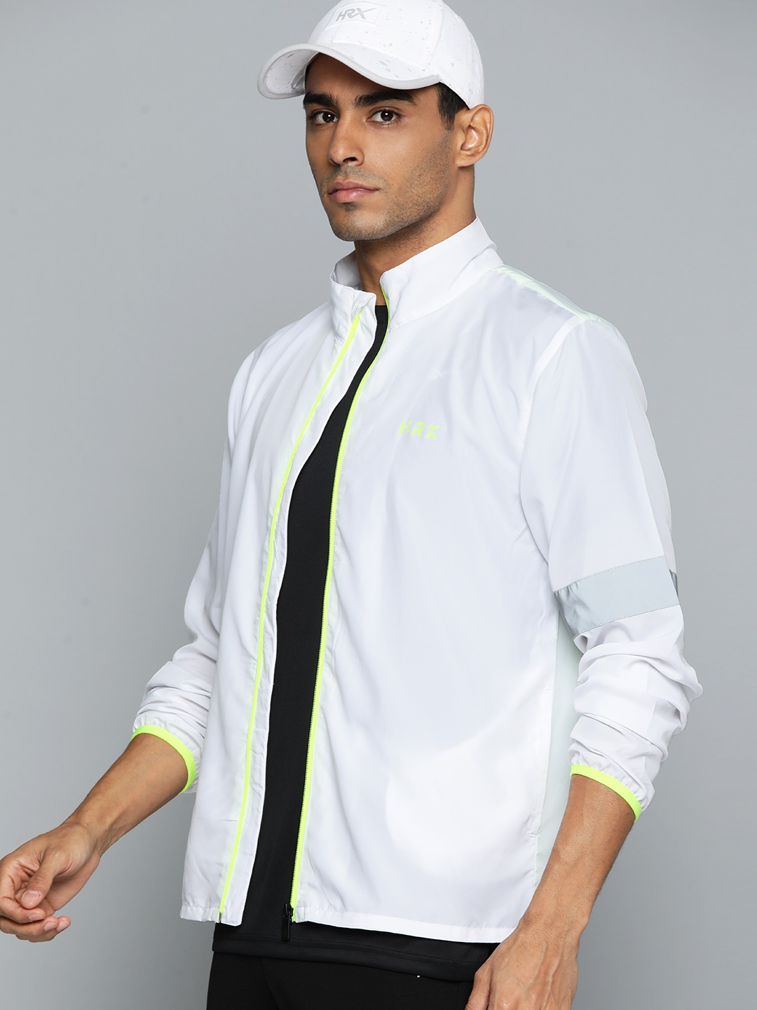 

HRX by Hrithik Roshan Reflective Strip Rapid-Dry Running Jacket, White