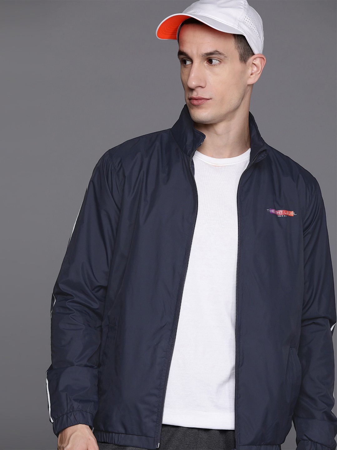 

HRX by Hrithik Roshan Lifestyle Bomber Jacket, Navy blue