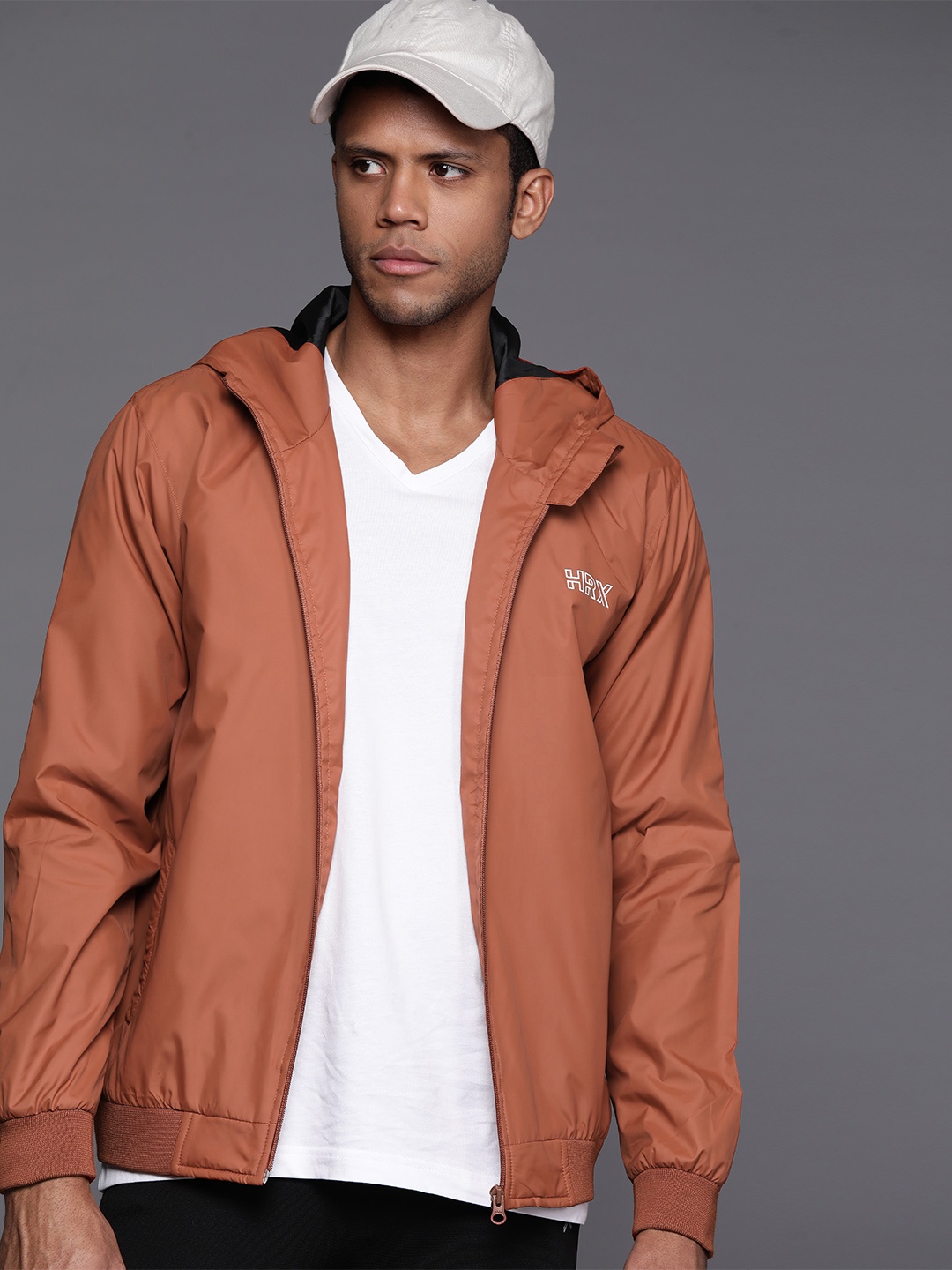 

HRX by Hrithik Roshan Rapid Dry Training Tailored Jacket, Rust