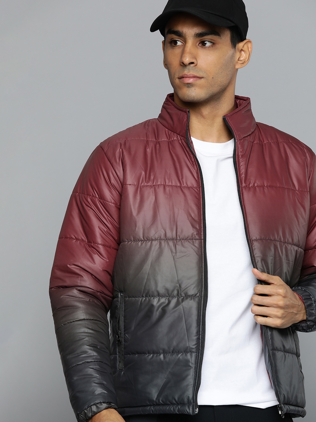 

HRX by Hrithik Roshan Rapid-Dry Ombre Outdoor Sporty Jacket, Maroon