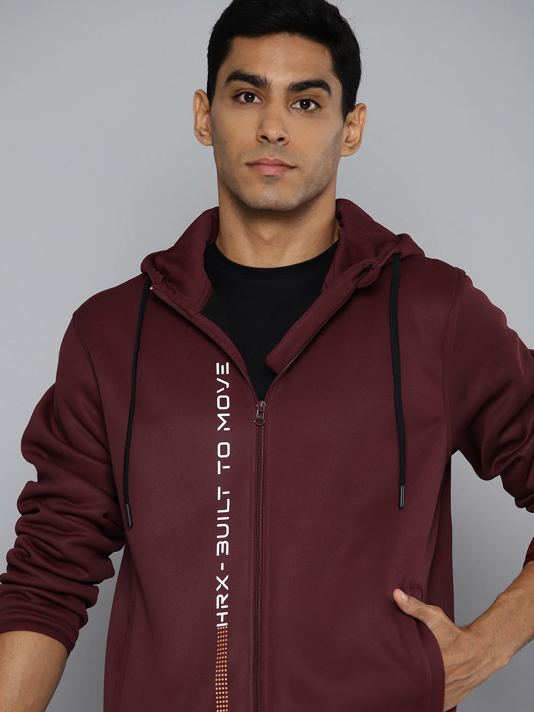 

HRX by Hrithik Roshan Rapid-Dry Training Jacket, Maroon
