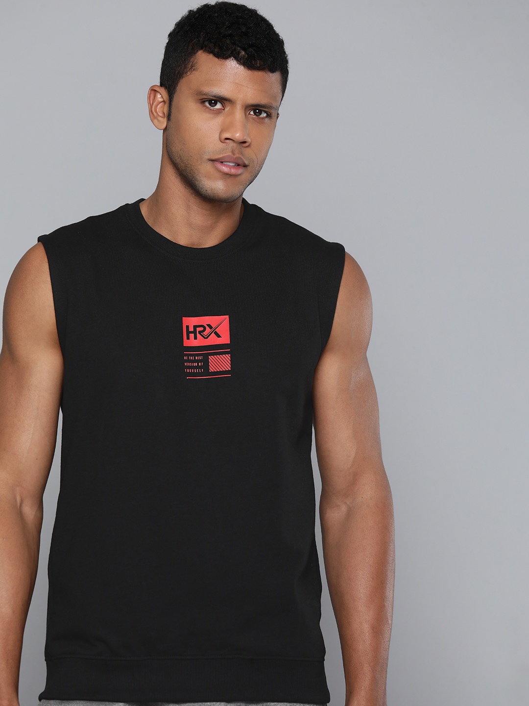 

HRX by Hrithik Roshan Men Black Sweatshirt