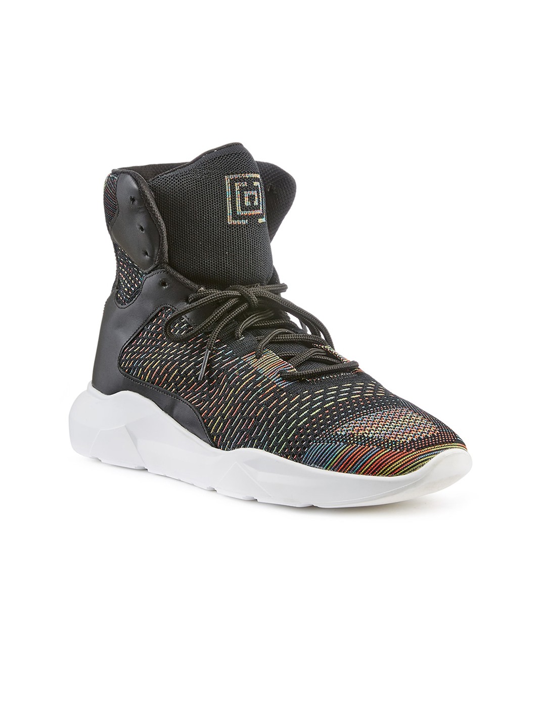 

FREESOUL Woven Design High-Top Sneakers, Black