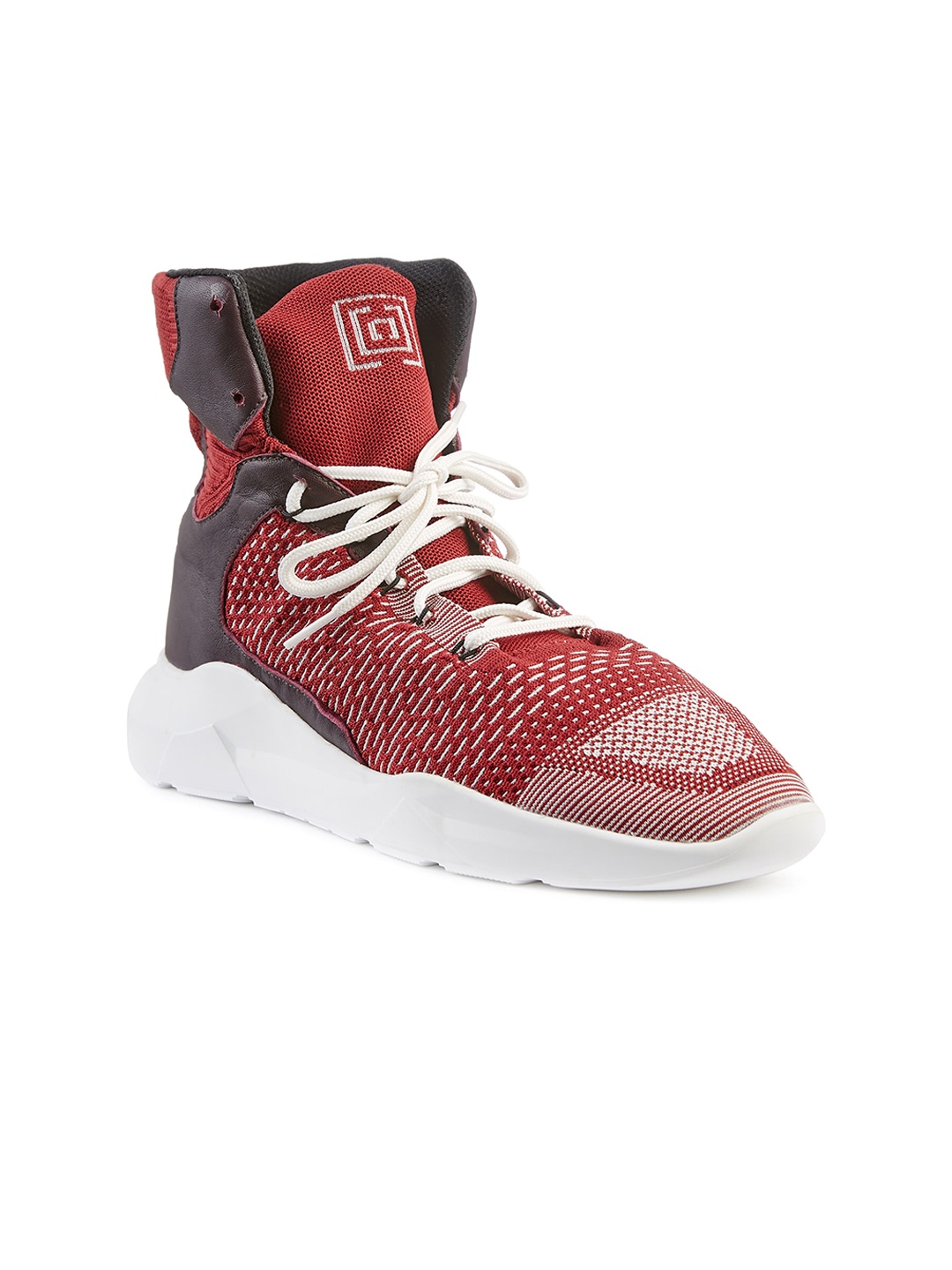 

FREESOUL Woven Design High-Top Sneakers, Red