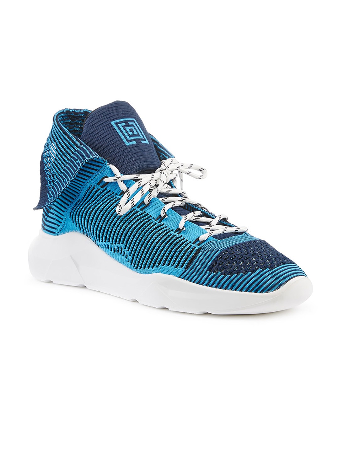 

FREESOUL Woven Design Mid-Top Sneakers, Blue