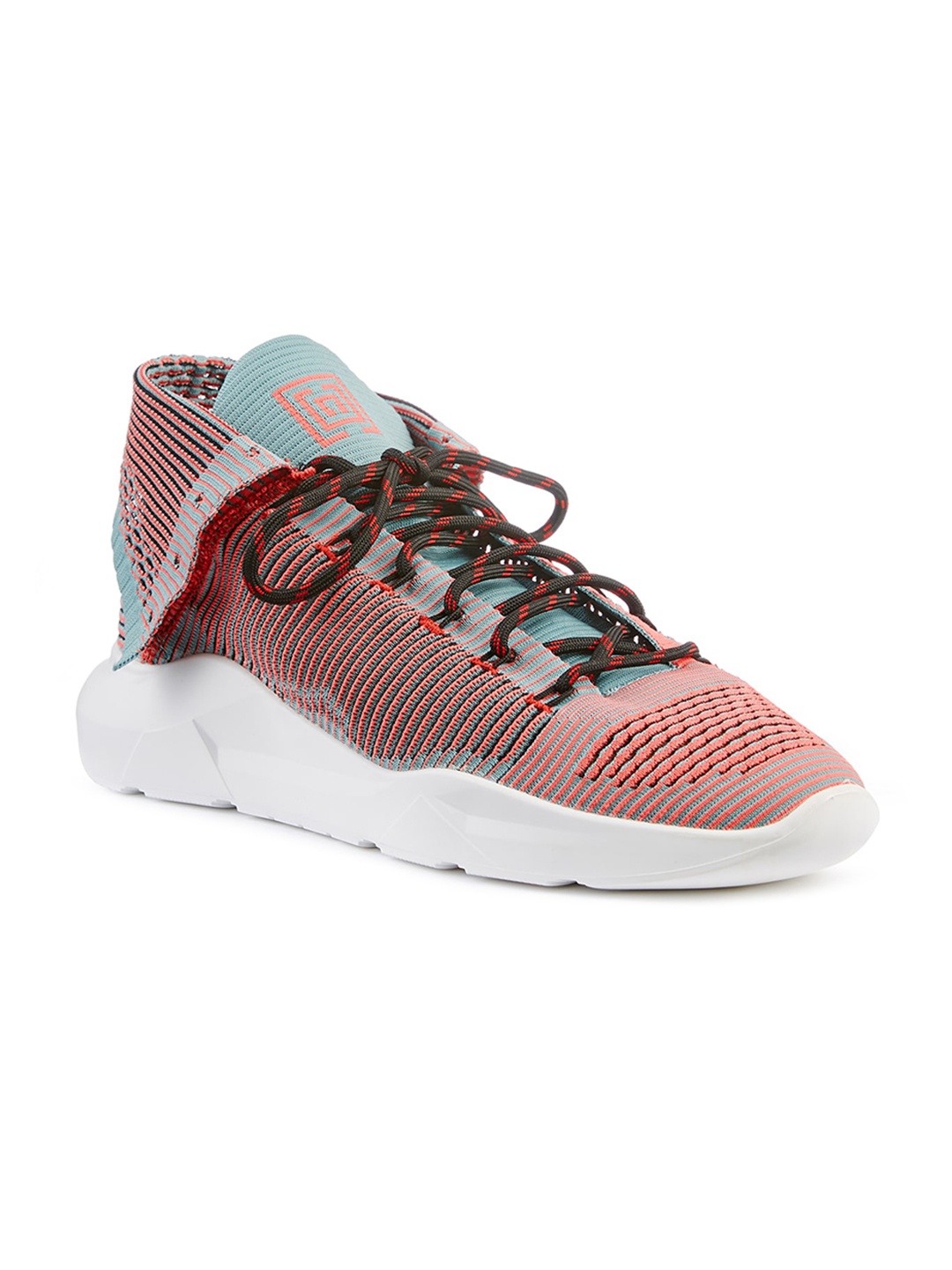 

FREESOUL Woven Design Mid-Top Sneakers, Peach