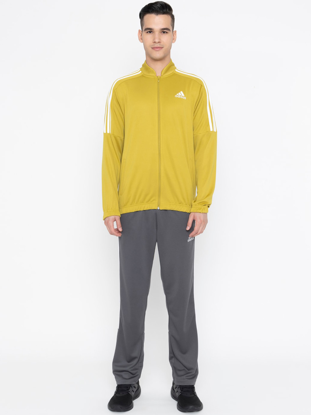 

ADIDAS Men Brand Logo Printed Tracksuit, Yellow