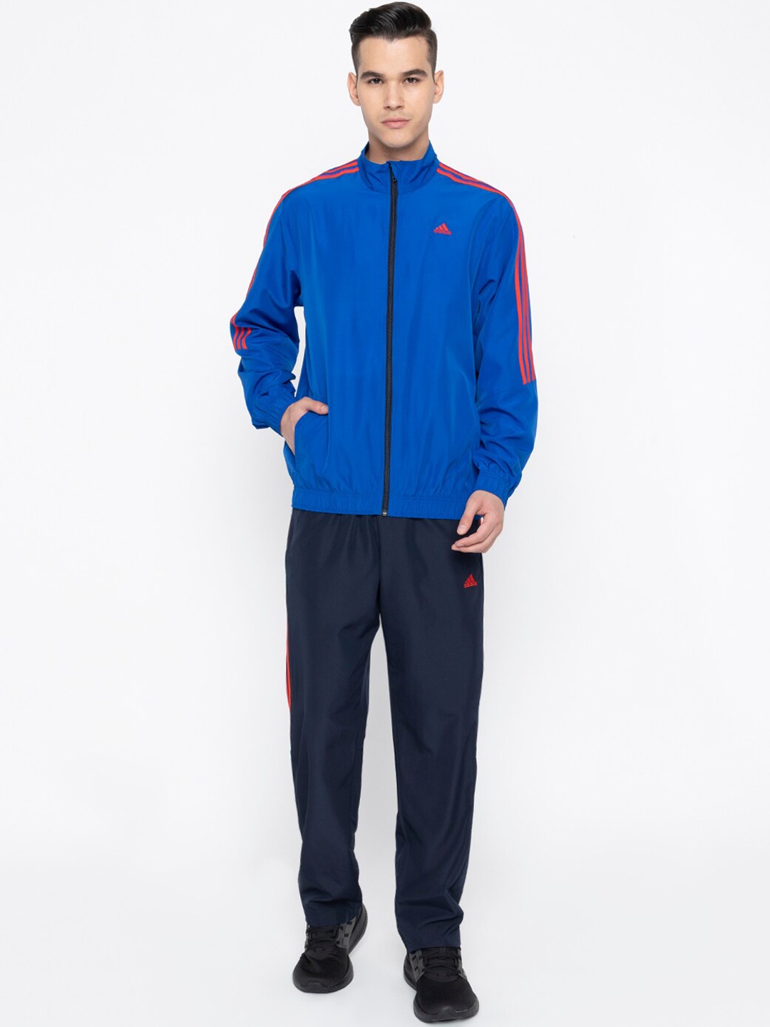 

ADIDAS Men Brand Logo Printed Tracksuit, Blue