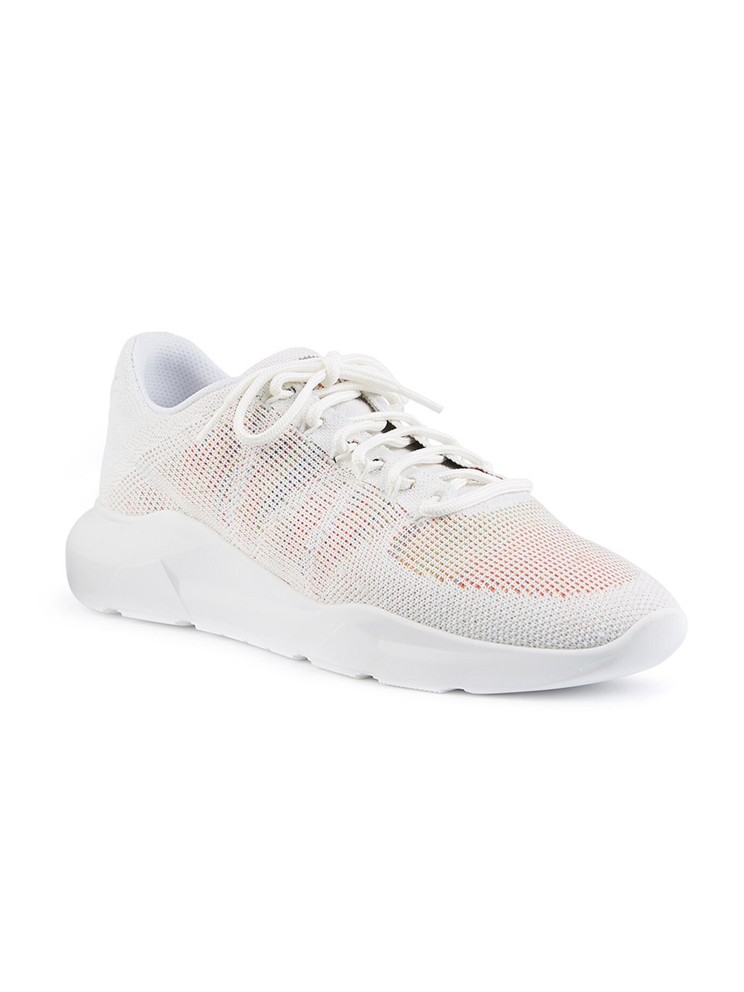 

FREESOUL FREECURE Woven Design Textile Basics Sneakers, White