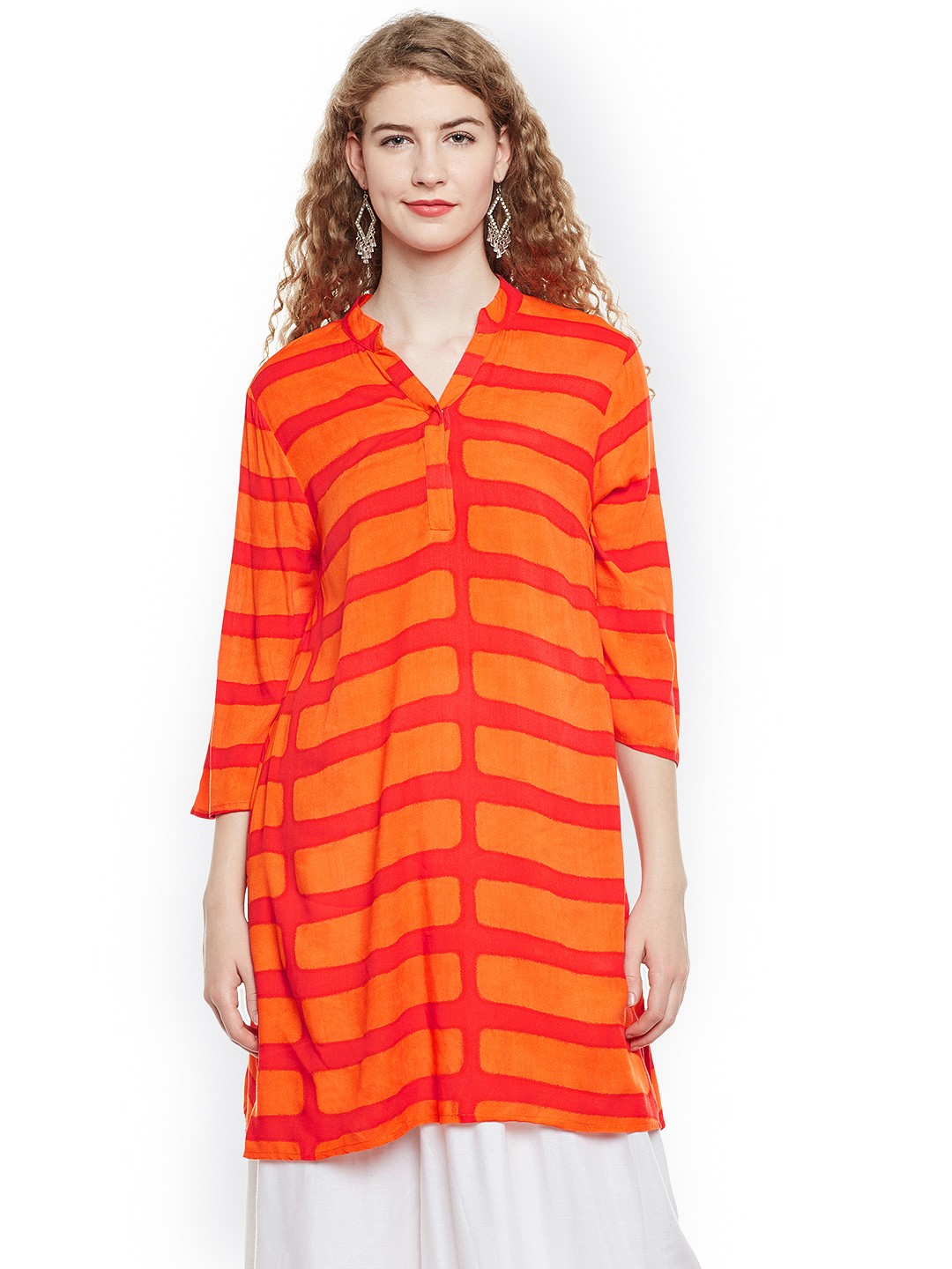 

Oxolloxo Orange Striped Tunic