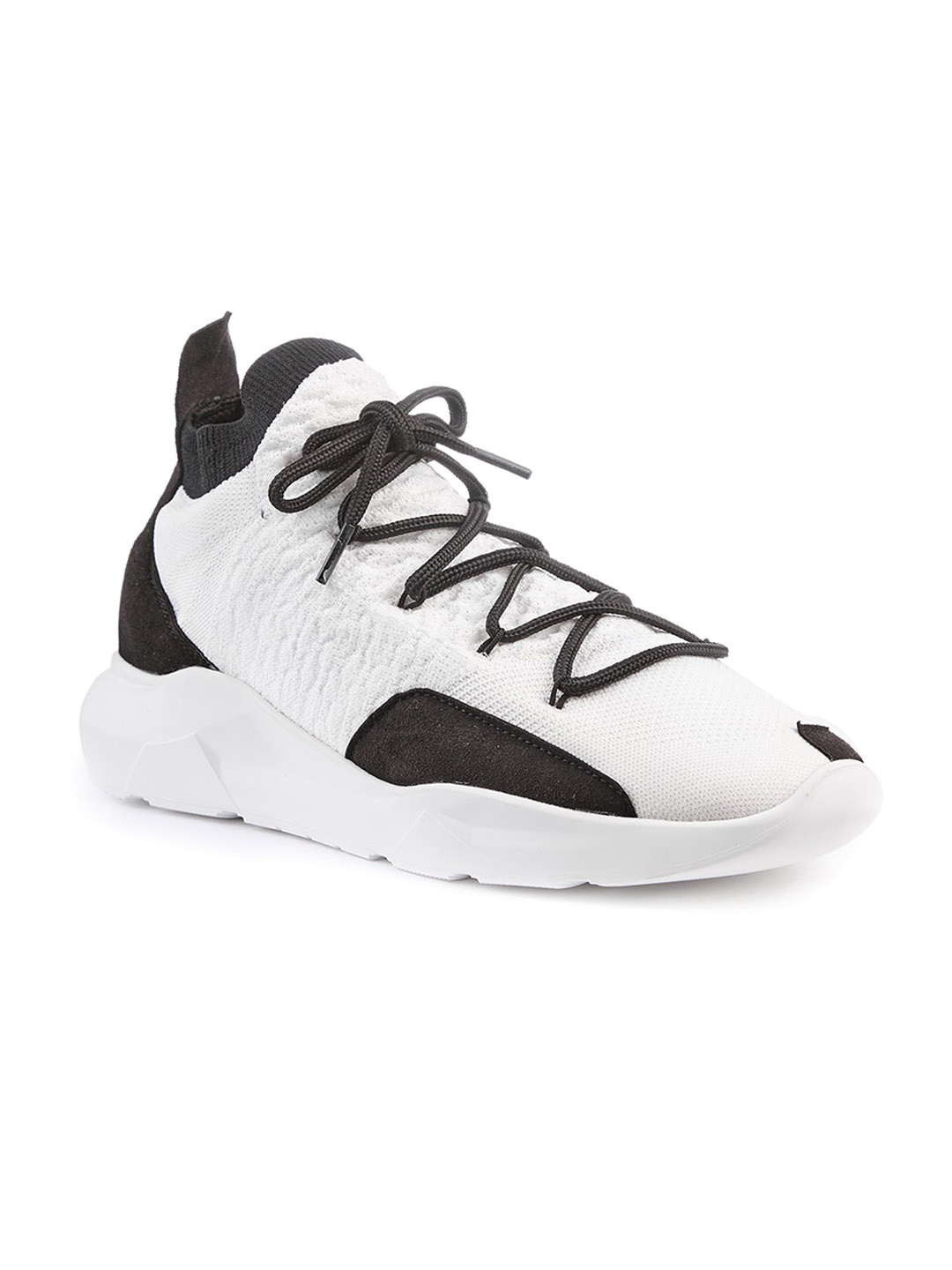 

FREESOUL Woven Design Mid-Top Sneakers, White