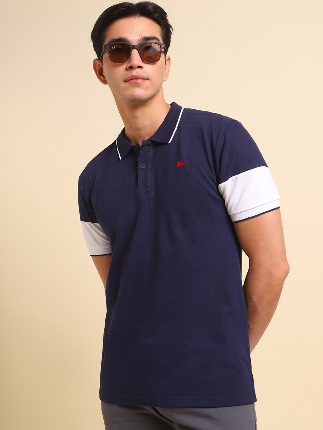

Dennis Lingo Polo Collar Short Sleeves Regular Fit T-shirt, Navy blue