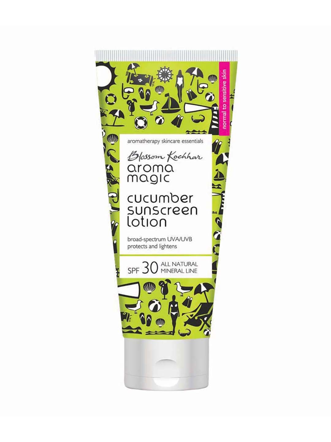 

Aroma Magic Cucumber SPF 30 Sunscreen Lotion To Protect & Lighten Skin - 50ml, Green