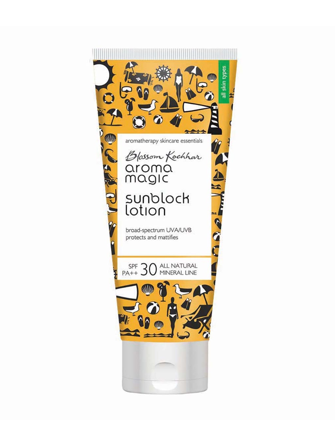 

Aroma Magic SPF 30 PA++ Sunblock Lotion To Protect & Mattify Skin - 50ml, Yellow