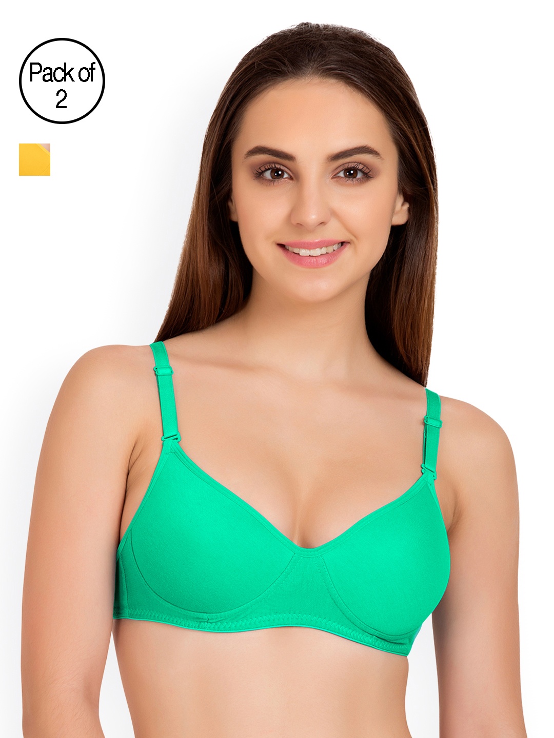 

Tweens Pack of 2 T-shirt Bras TW91301, Sea green