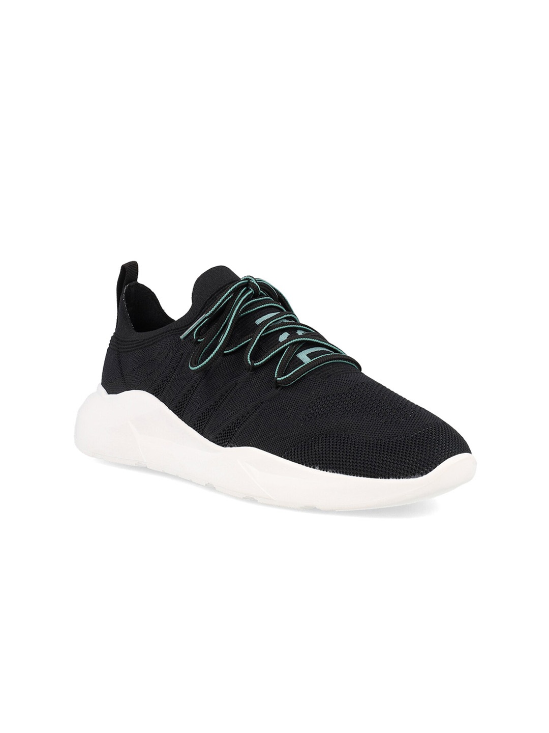 

FREESOUL FREEDO Woven Design Textile Contrast Sole Sneakers, Black