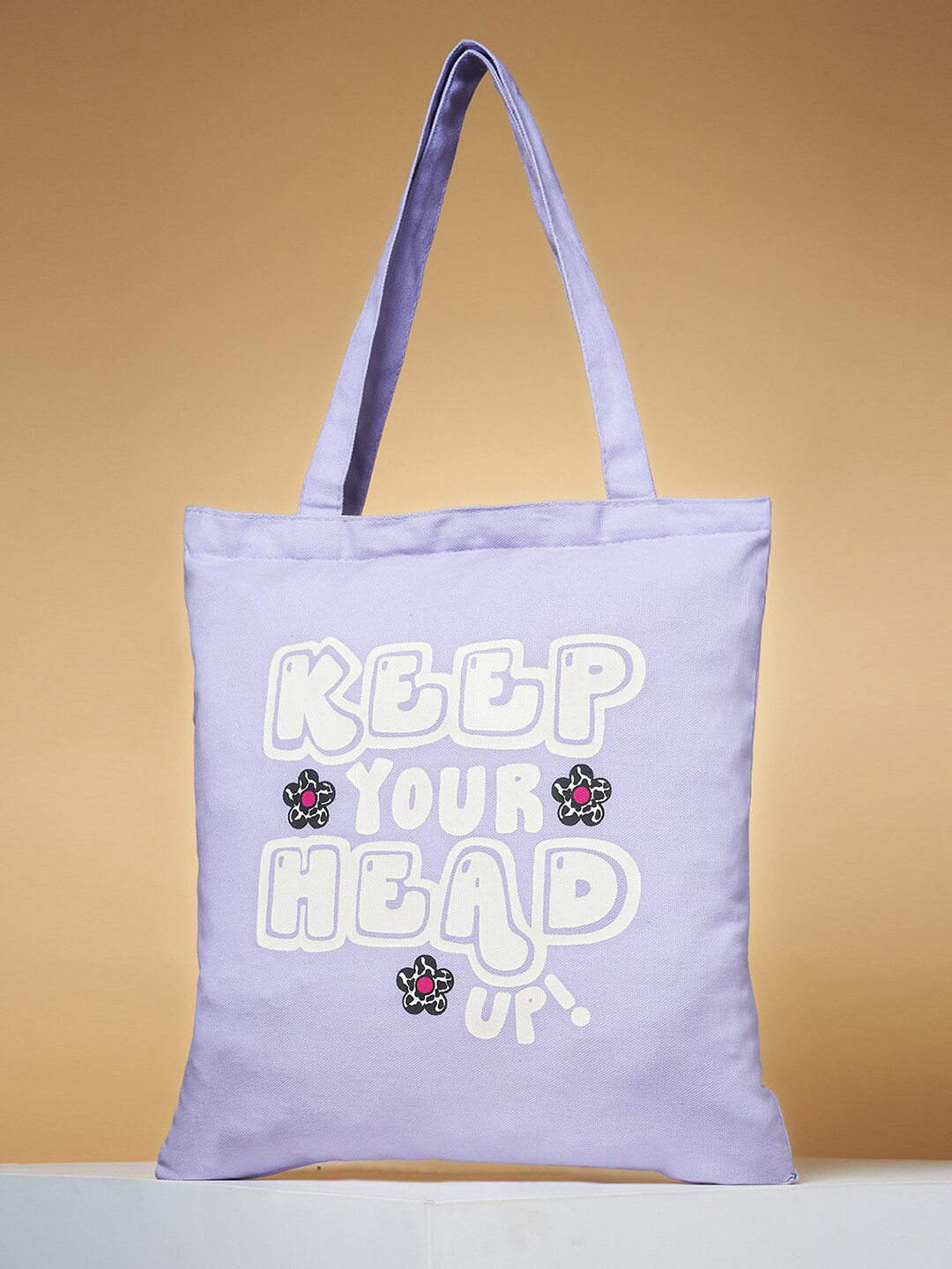 

Forever Glam by Pantaloons Typography Printed Structured Tote Bag, Lavender