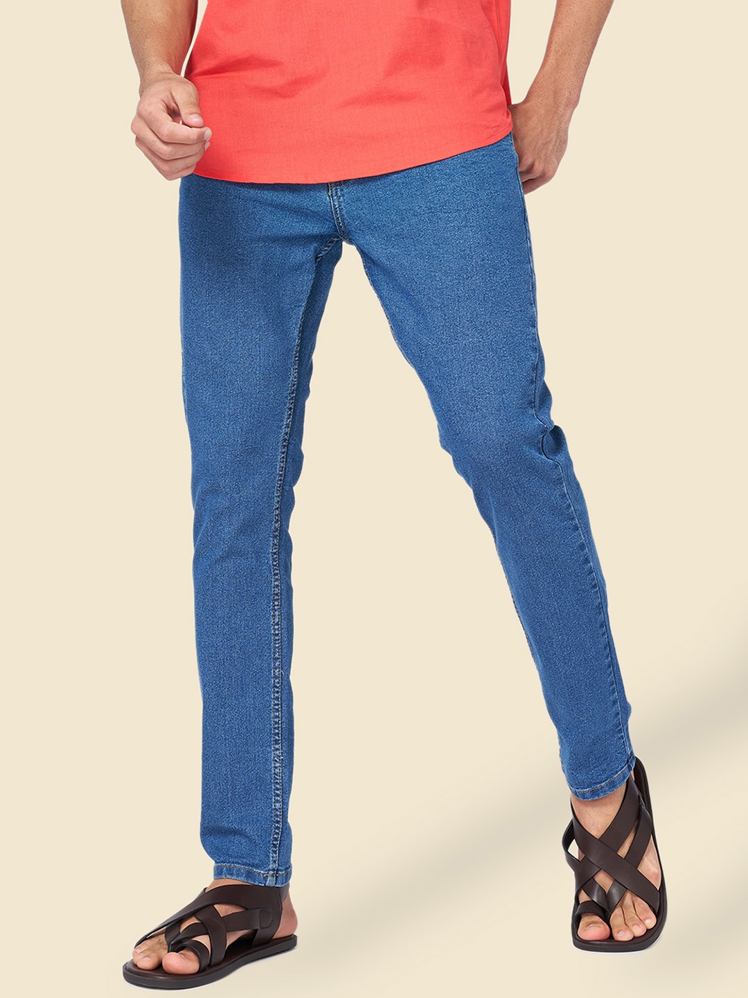 

YU by Pantaloons Men Mid-Rise Skinny Fit Medium Fade Jeans, Blue