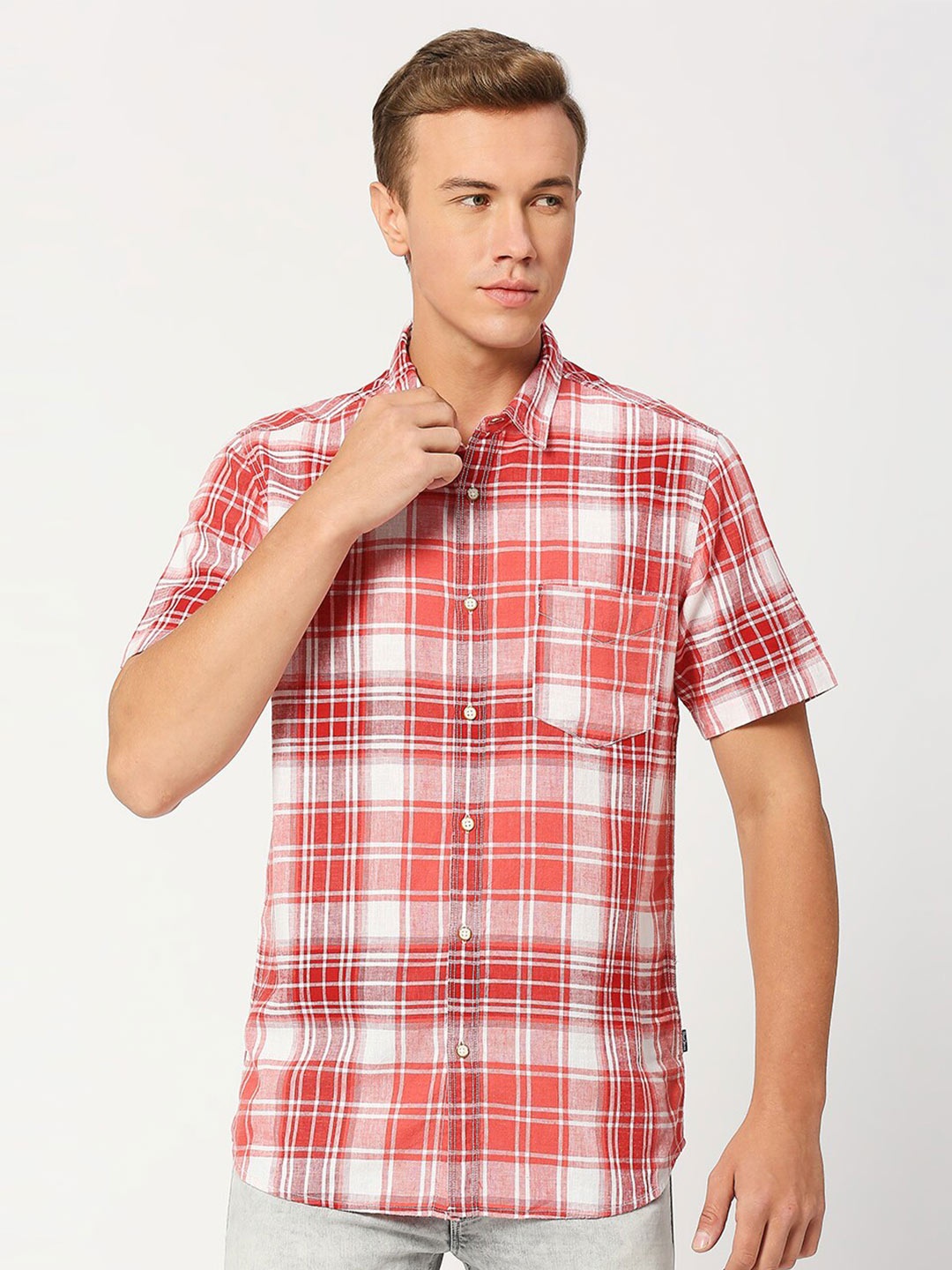 

Pepe Jeans Tartan Checked Casual Shirt, Red