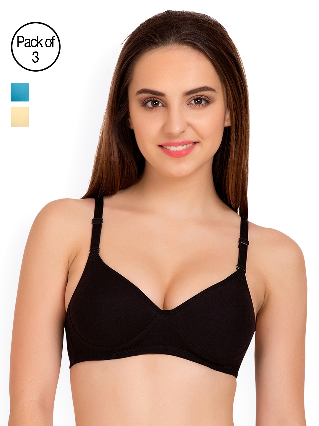 

Tweens Pack of 3 T-shirt Bras TW91301, Black