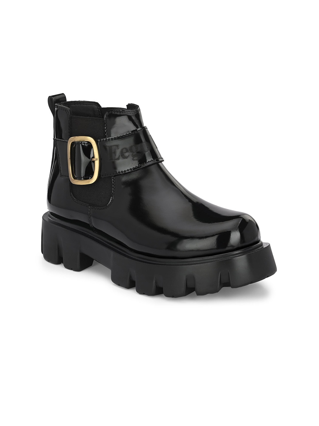 

Eego Italy Men Heeled Mid-Top Chelsea Boots, Black