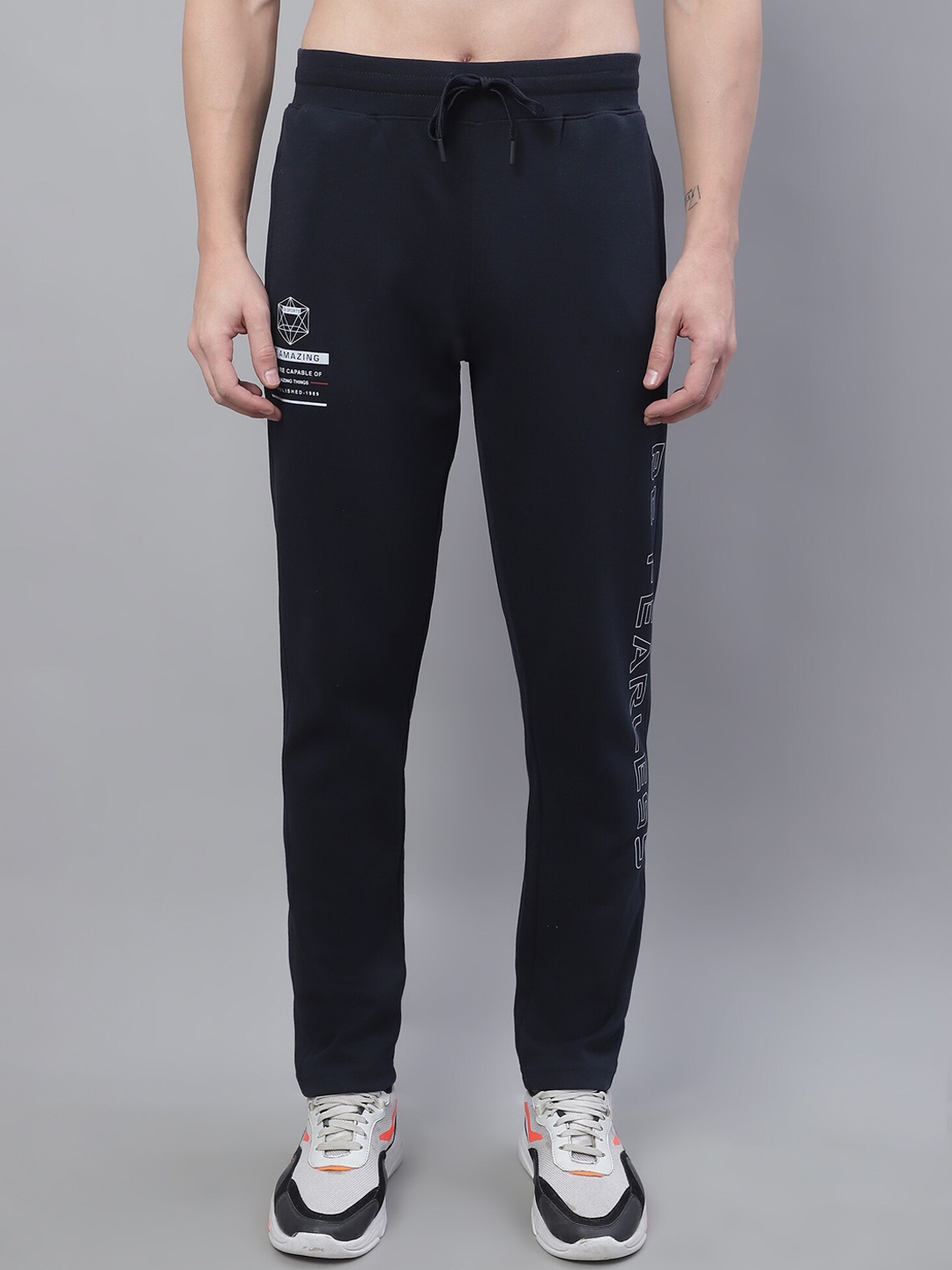 

Cantabil Men Cotton Track Pants, Navy blue