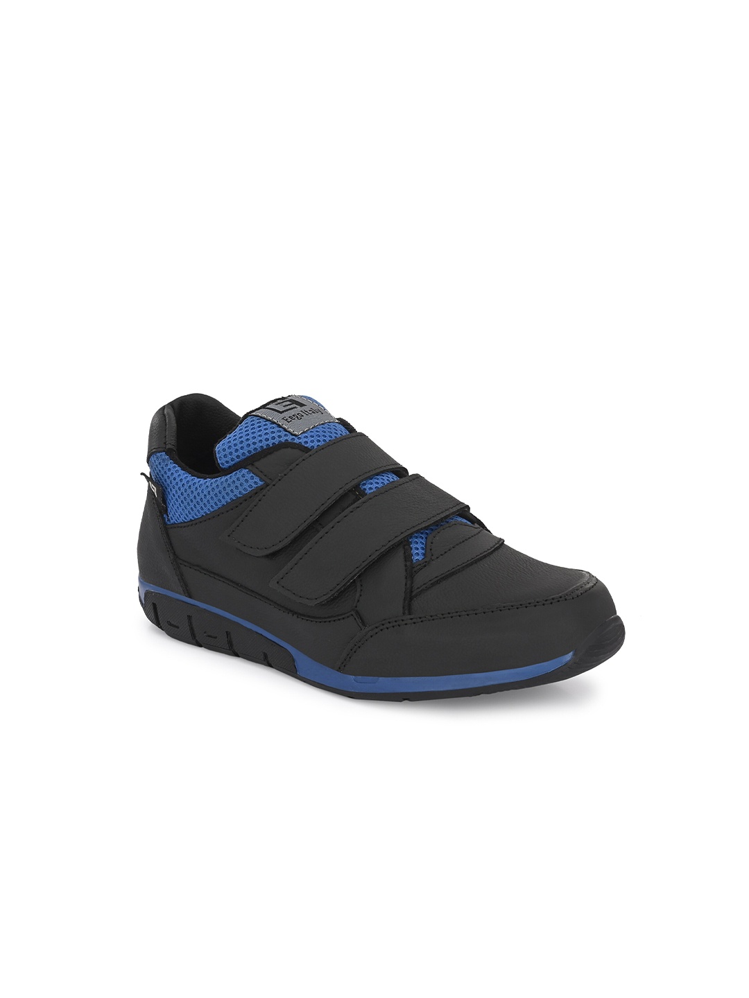 Eego Italy Men Leather Velcro Trekking Shoes, Blue