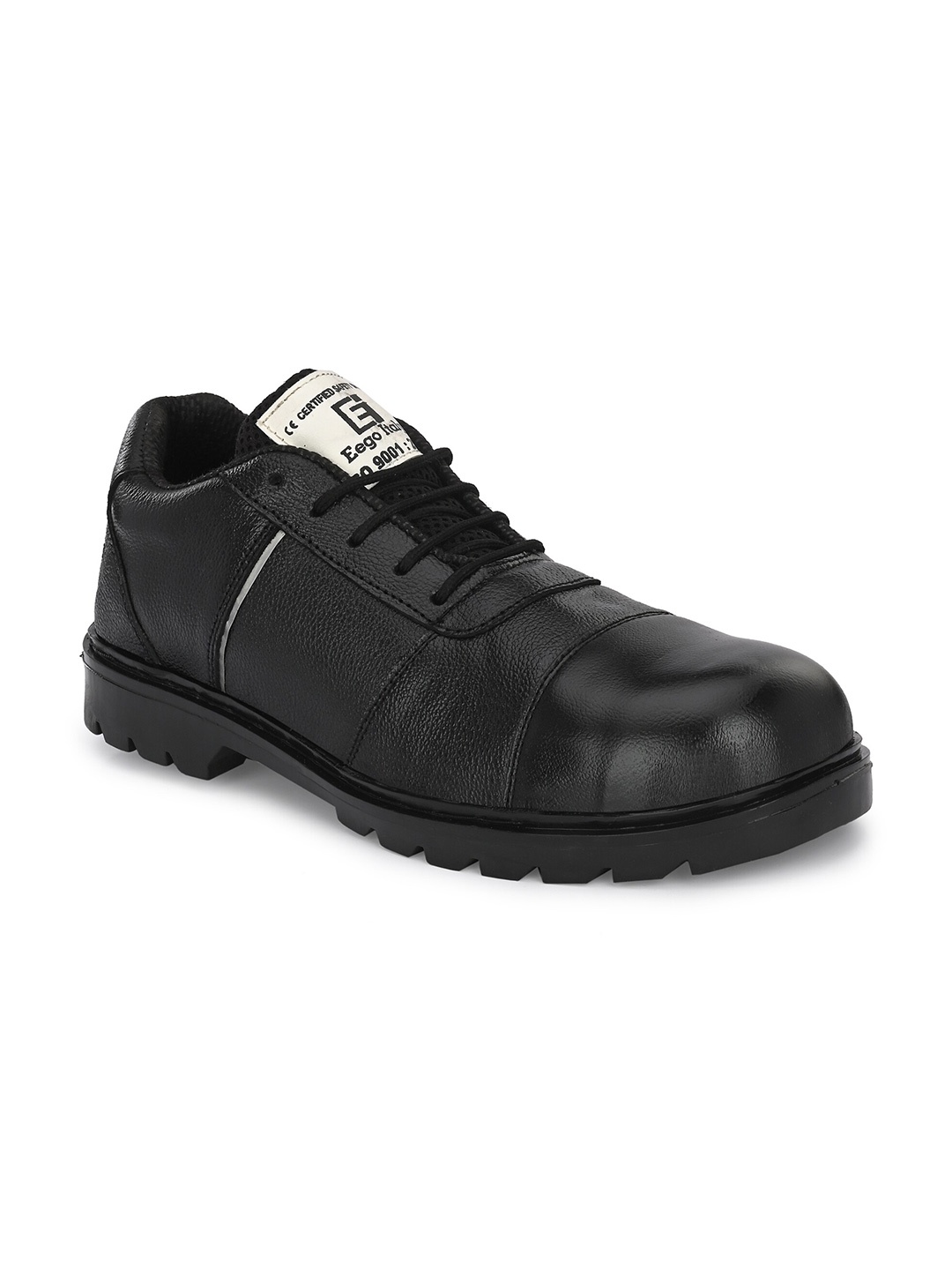 

Eego Italy Men Leather Trekking Non-Marking Shoes, Black