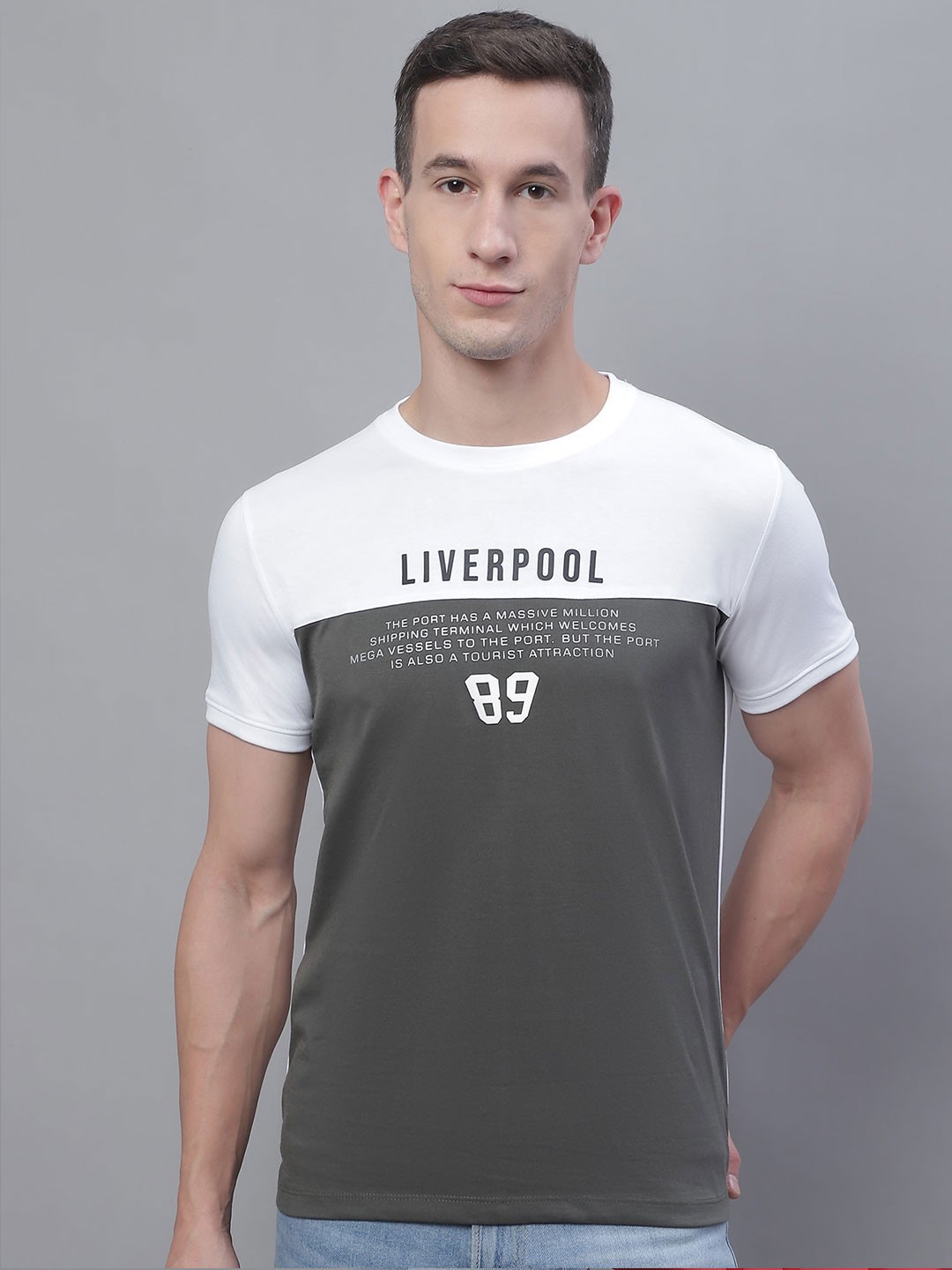 

Cantabil Typography Printed T-Shirt, White