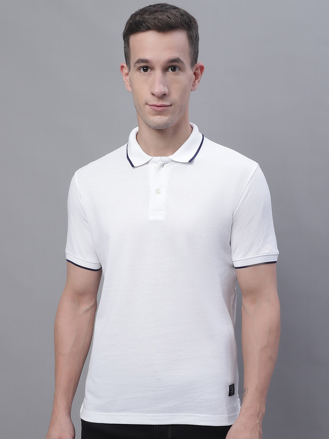 

Cantabil Polo Collar Cotton T-Shirt, White