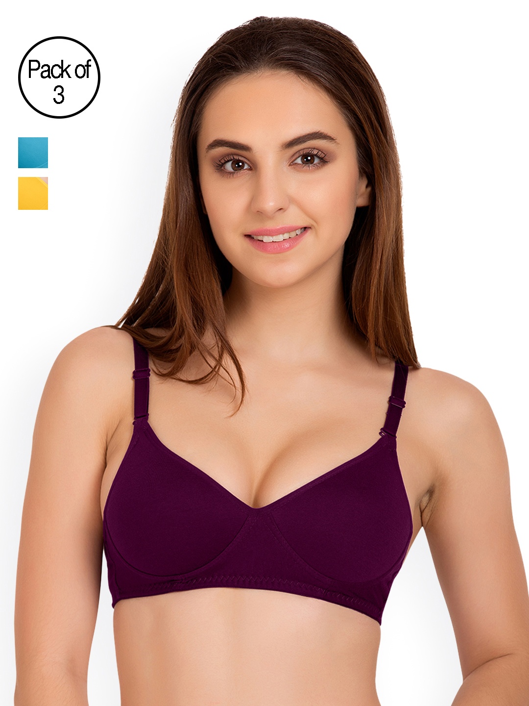

Tweens Pack of 3 T-shirt Bras TW91301, Yellow
