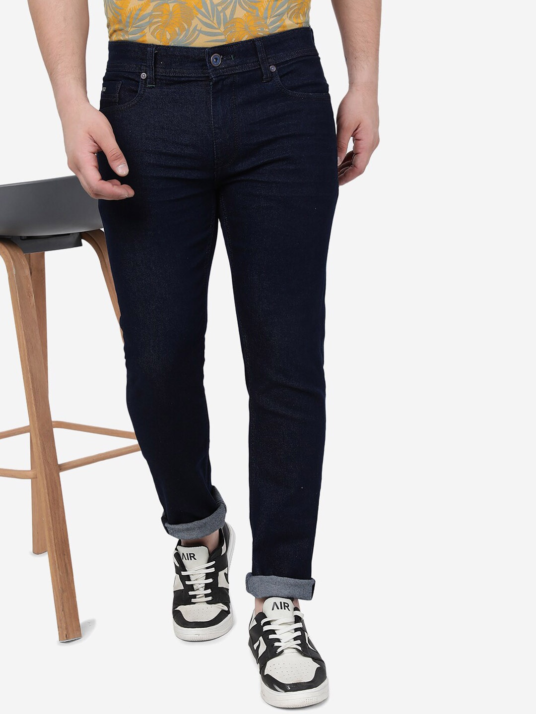 

JADE BLUE Men Slim Fit Mid Rise Stretchable Cotton Jeans