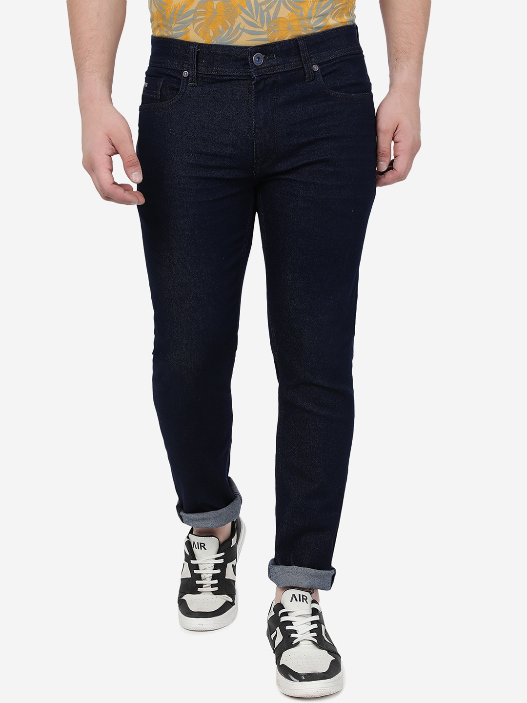 JADE BLUE Men Blue Slim Fit Stretchable Cotton Jeans
