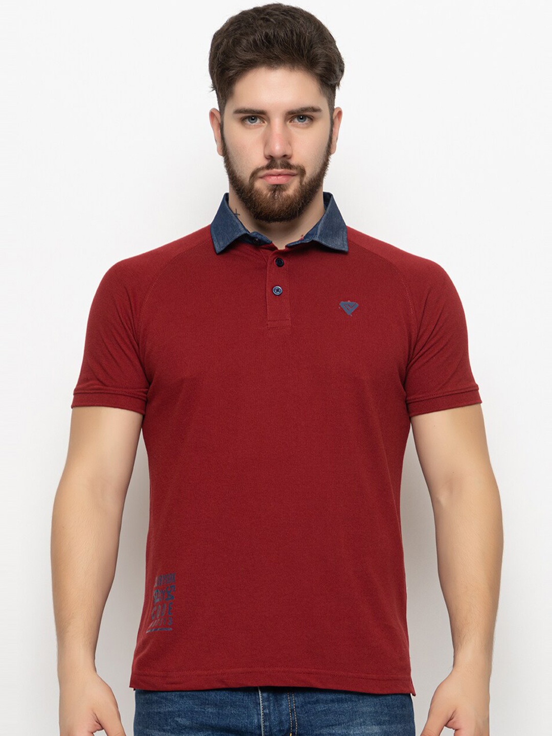 

Club York Polo Collar T-Shirt, Maroon