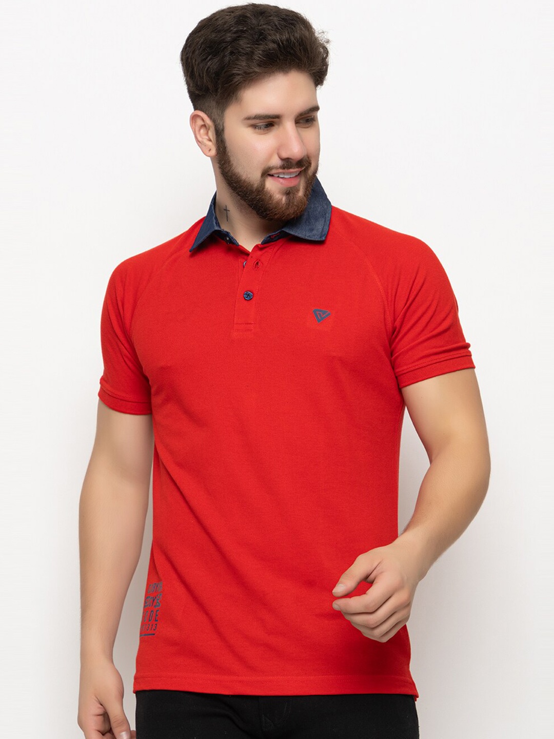 

Club York Polo Collar T-Shirt, Red