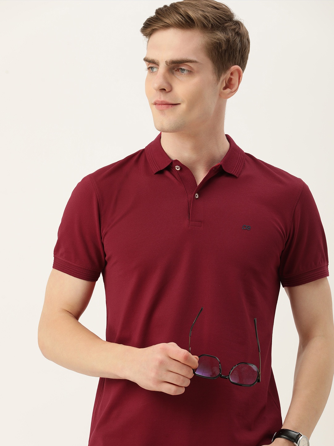 

Peter England Polo Collar T-shirt, Maroon