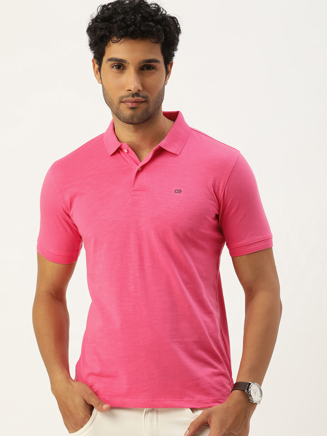 

Peter England Polo Collar T-shirt, Pink
