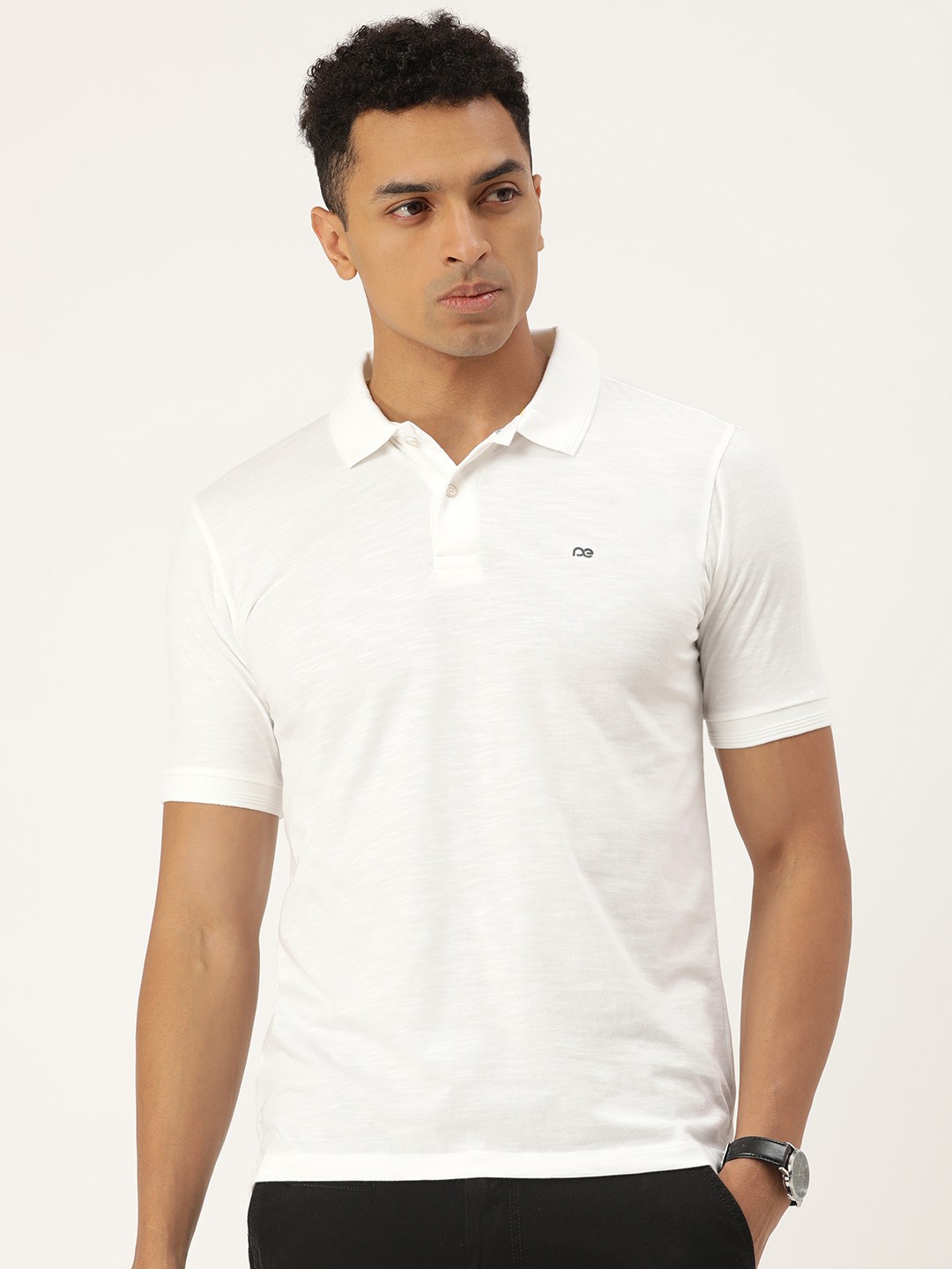 

Peter England Polo Collar T-shirt, White